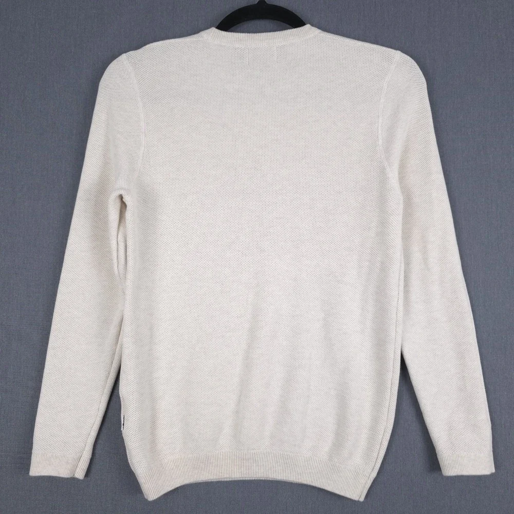 NN07 Hubert‎ Sweater Mens Medium Beige Honeycomb Weave Pullover No Nationality